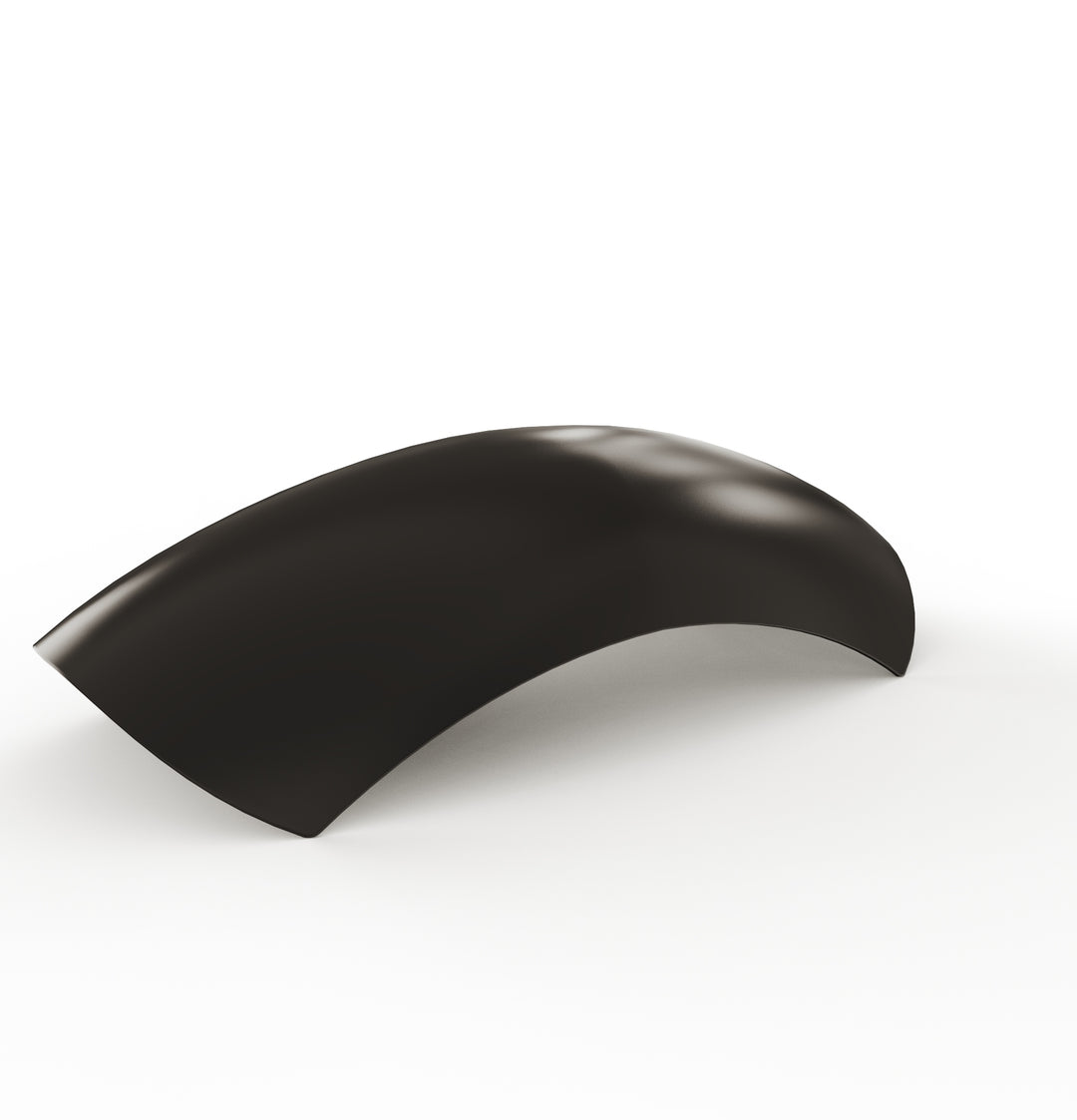 7" 1-Piece Steel Rear Fender (Powder Coated Glossy Black)