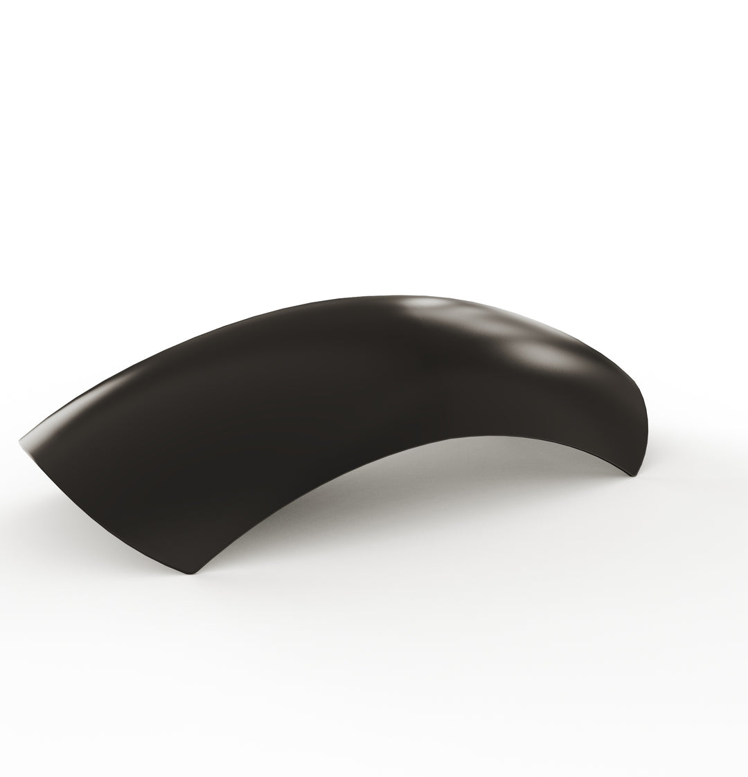 7" 1-Piece Steel Rear Fender (Powder Coated Glossy Black)