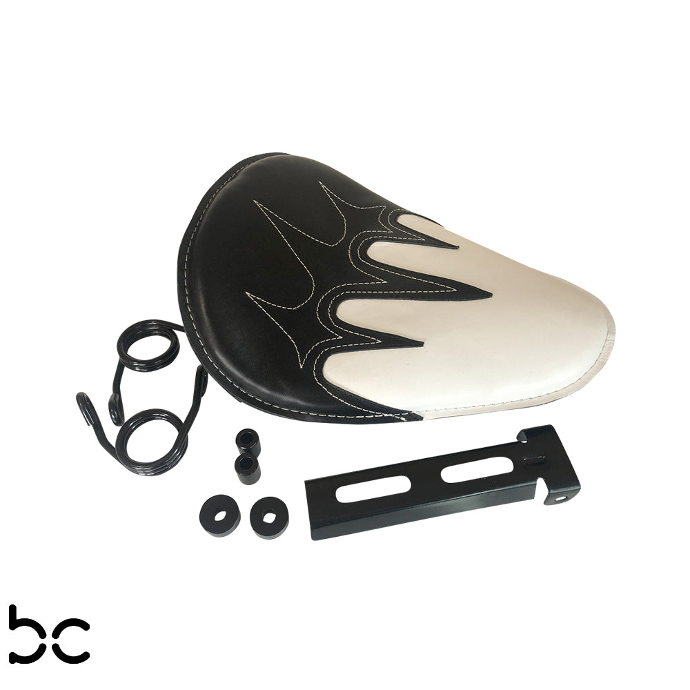 Universal High Back Solo Seat Harley Yamaha Chopper Bobber Honda Triumph +spring