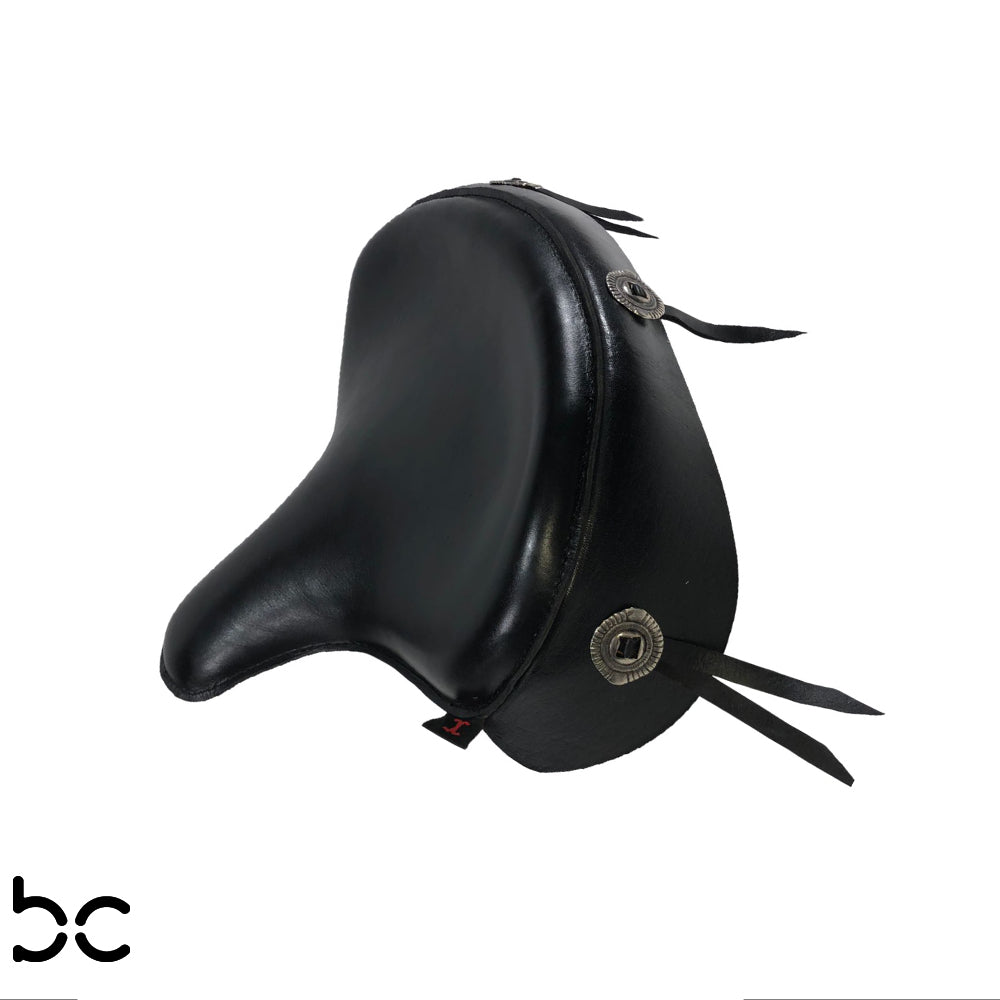 Harley Police Style Panhead Knucklehead Flathead EL WL ULH Genuine Leather Seat with Skirt