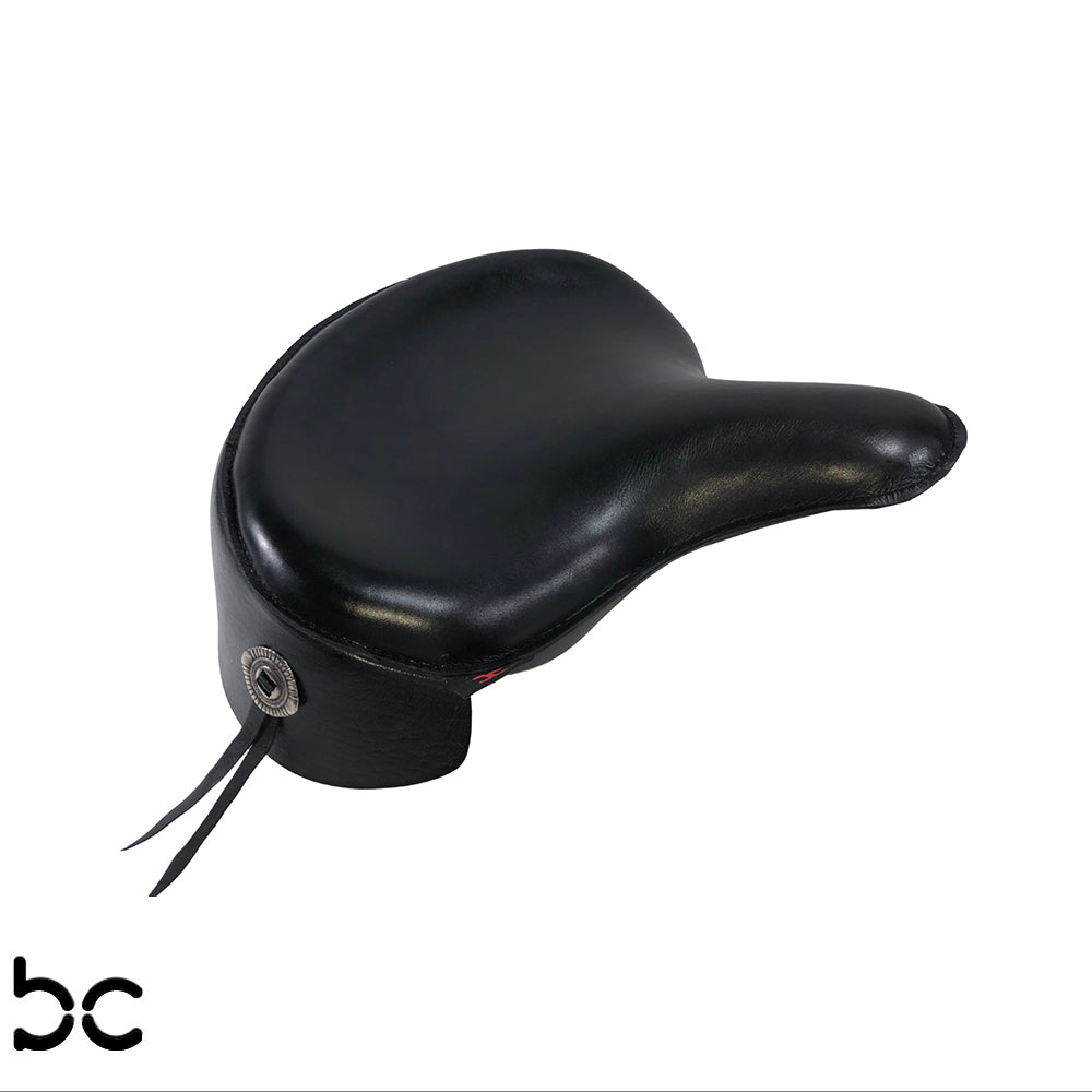 Harley Police Style Panhead Knucklehead Flathead EL WL ULH Genuine Leather Seat with Skirt