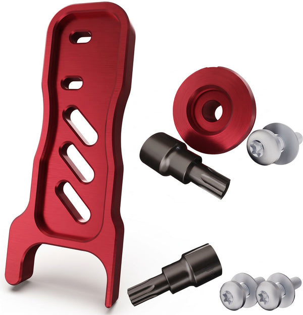 Toyota Tacoma Gen3 2016-2023 Deck Lid Anti-Theft Security ( TailGate Lock 2.0 + 1pc Stay Cable Lock + 2 Keys ) (RED)