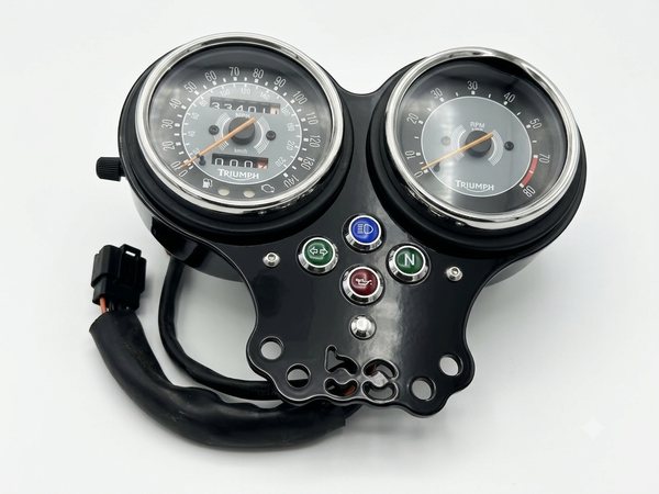 Triumph Bonneville t100 Lay Flat Dash Speedo Tach cluster Mount Bracket (Idiot Lights)