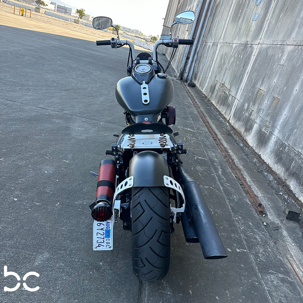 Suzuki Boulevard C50 (VL800)  Rear (STEEL) Fender Combo Kit (Rear Fender + Fender Bracket + Fender Strut Bracket + Left Bike Bracket + Struts)