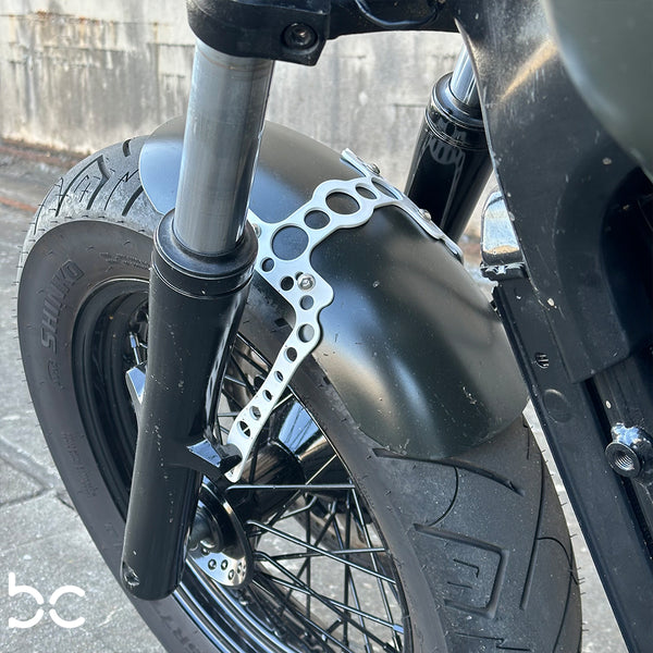 Suzuki Boulevard C50 (VL800)  Front Fender strut + Steel Matte Black Front Fender