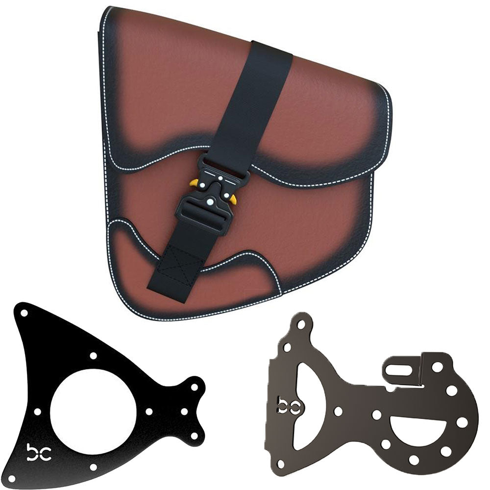 Kawasaki Vulcan vn1500 SaddleBag Kit (ANTIQUE SaddleBag + Left Bike Bracket + SaddleBag Bracket)