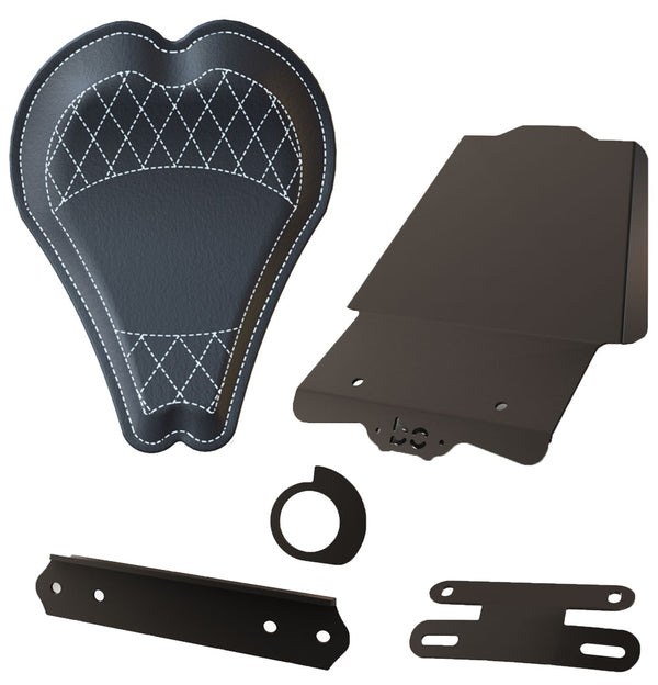 Kawasaki Vulcan VN1500 Leather Bobber SOLO Seat Conversion Kit + 13” DIAMOND Seat