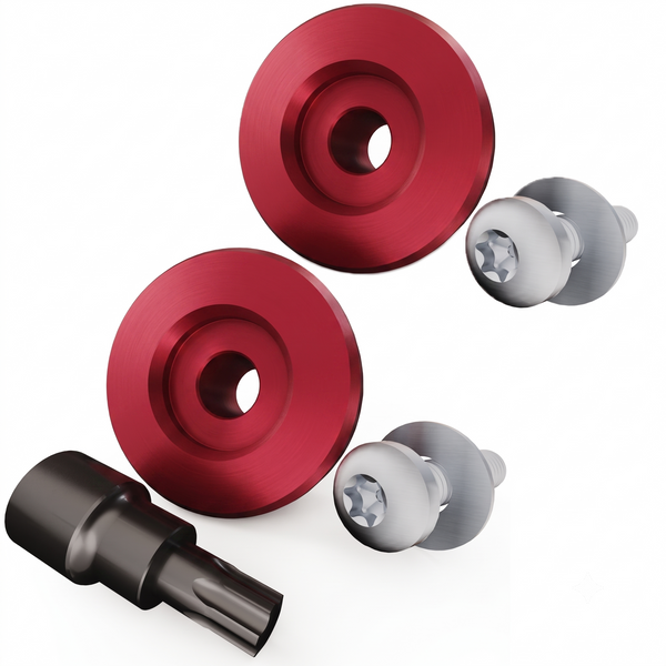 Toyota Tundra Gen2 2007-2021 Deck Lid Anti-Theft Security ( 2pc Stay Cable + Key ) (RED)