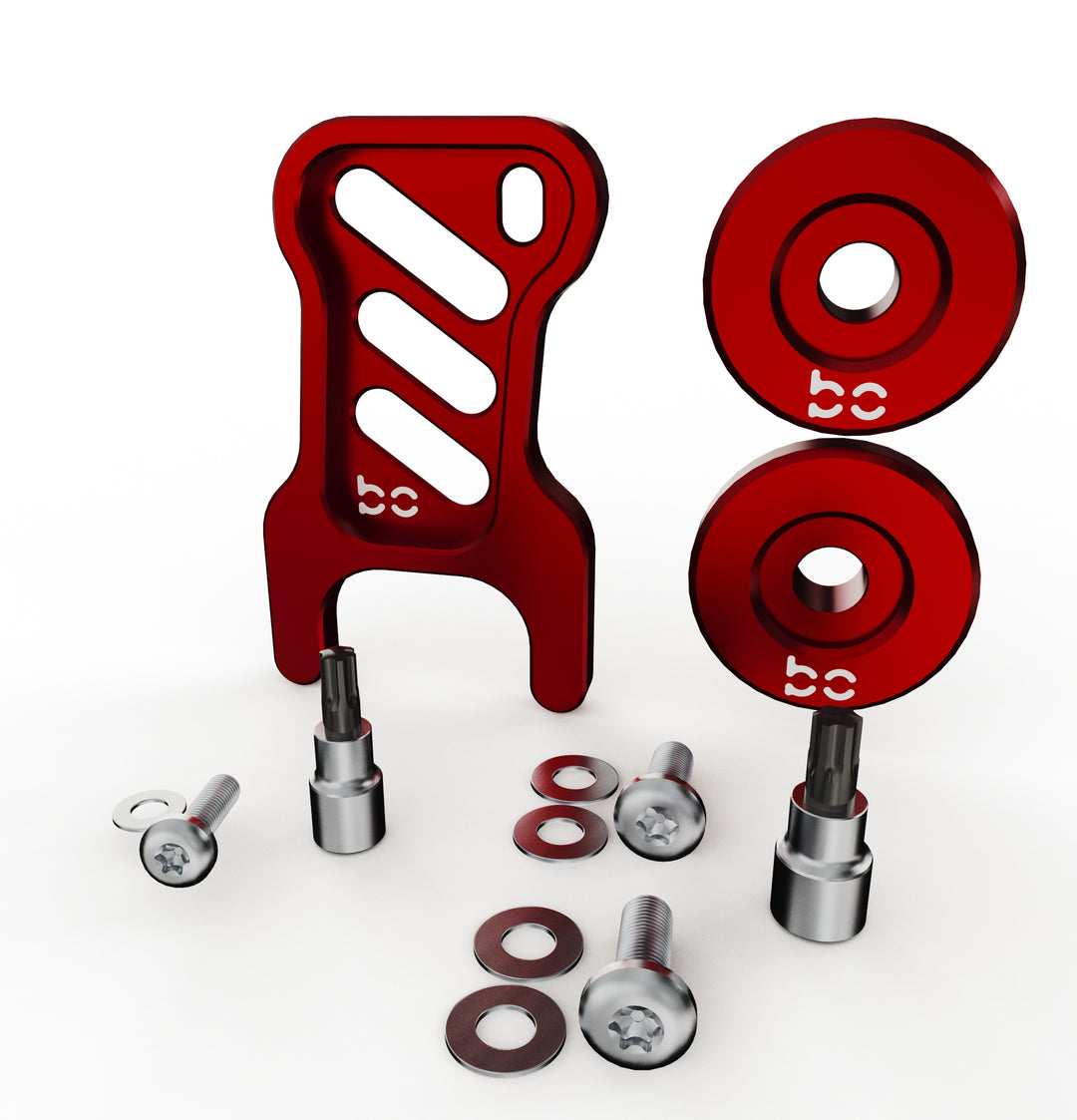 Toyota Tacoma Gen4 2024-2026 Deck Lid Anti-Theft Security (RED) v3 ( Power TailGate Lock + 2pc Stay Cable Lock + 2 Keys ) (Copy)