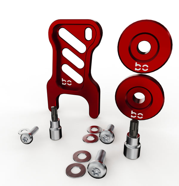 Toyota Tacoma Gen4 2024-2026 Deck Lid Anti-Theft Security (RED) v3 ( Power TailGate Lock + 2pc Stay Cable Lock + 2 Keys ) (Copy)