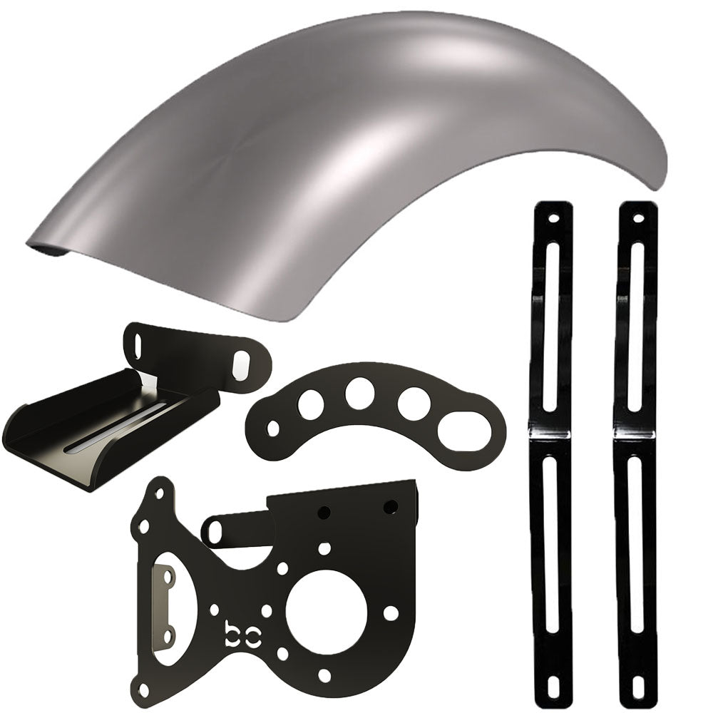 Honda VTX1300 Rear Fender Kit (ALUMINUM) Fender Combo Kit (Rear Fender + Strut Bracket  + Left Bike Bracket  + Fender Bracket + ODD LONG Struts)