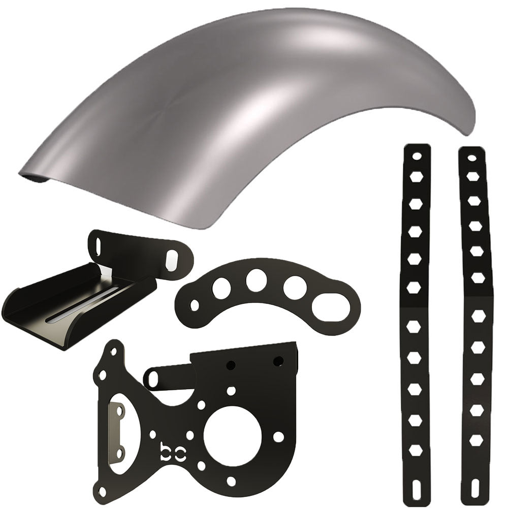 Honda VTX1300 Rear Fender Kit (STEEL) Fender Combo Kit (Rear Fender + Strut Bracket  + Left Bike Bracket  + Fender Bracket + HEXAGON)
