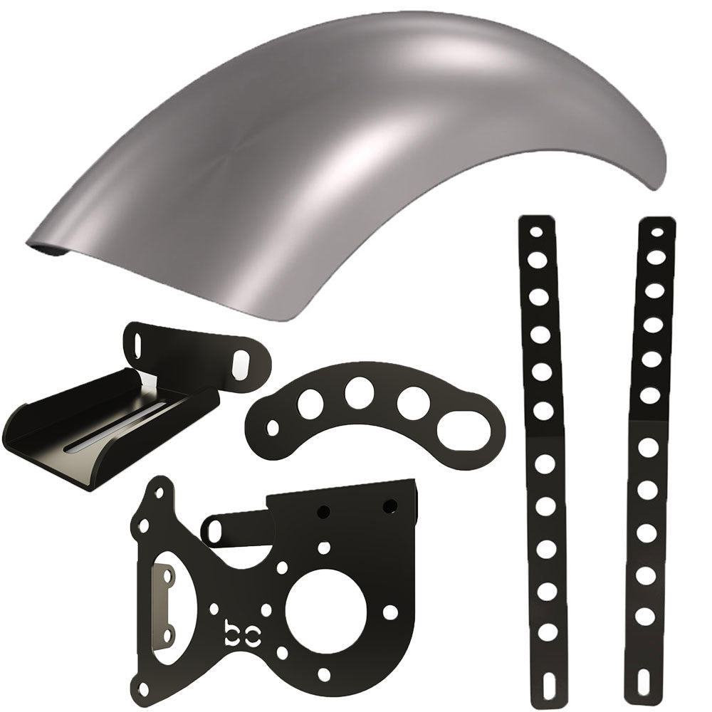 Honda VTX1300 Rear Fender Kit (STEEL) Fender Combo Kit (Rear Fender + Strut Bracket  + Left Bike Bracket  + Fender Bracket + HOLES Struts)