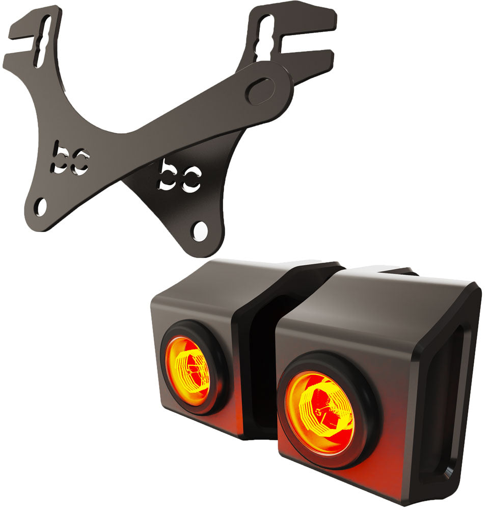 Suzuki Boulevard C50 (VL800) Rear Turn Signal Brackets + (SINGLE) BILLET Turn Signals LED (2PC)