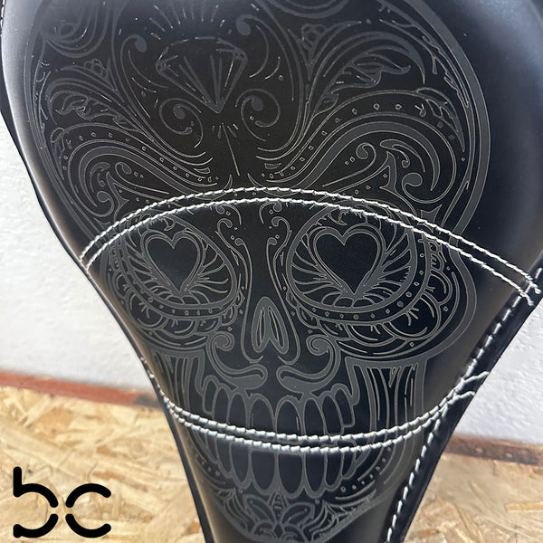 Imperial Leather 13" BLANK Solo Seat (Etched) Sugar Skull