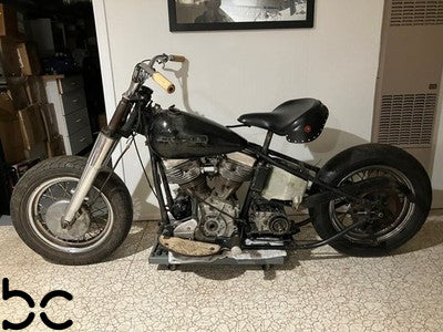 Harley Police Style Panhead Knucklehead Flathead EL WL ULH Genuine Leather Seat Steel base