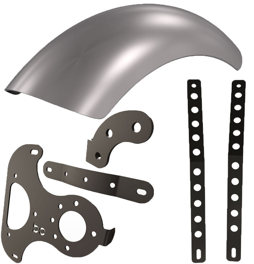 Kawasaki Vulcan vn900 Rear Fender Kit (STEEL) Fender Combo Kit (Rear Fender + Strut Bracket  + Left Bike Bracket  + Fender Bracket + HOLES Struts)