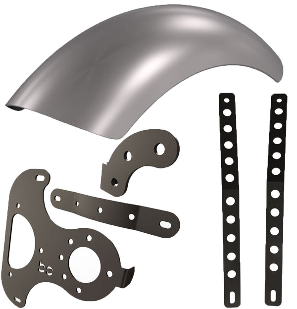 Kawasaki Vulcan vn900 Rear Fender Kit (STEEL) Fender Combo Kit (Rear Fender + Strut Bracket  + Left Bike Bracket  + Fender Bracket + HOLES Struts)