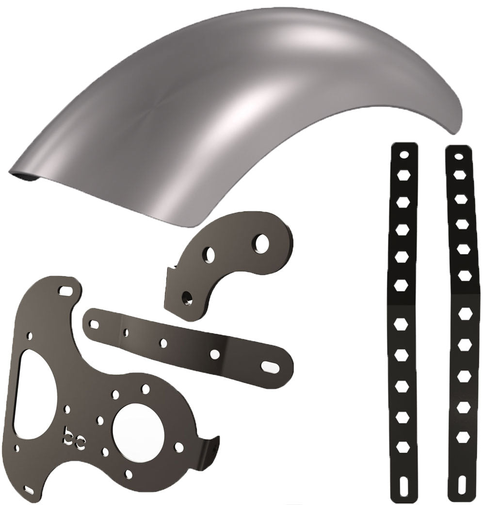 Kawasaki Vulcan vn900 Rear Fender Kit (STEEL) Fender Combo Kit (Rear Fender + Strut Bracket  + Left Bike Bracket  + Fender Bracket + HEXAGON)