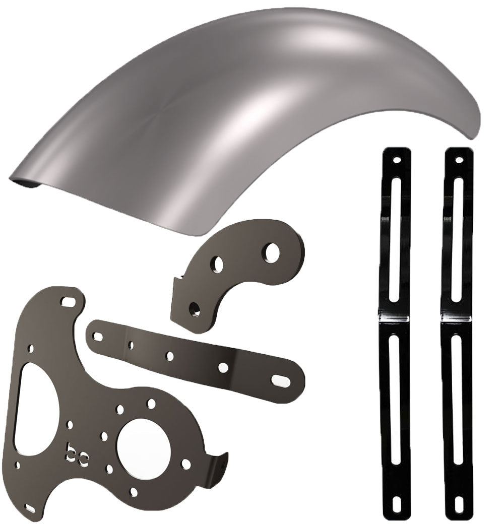 Kawasaki Vulcan vn900 Rear Fender Kit(STEEL) Fender Combo Kit (Rear Fender + Strut Bracket  + Left Bike Bracket  + Fender Bracket + ODD LONG Struts)