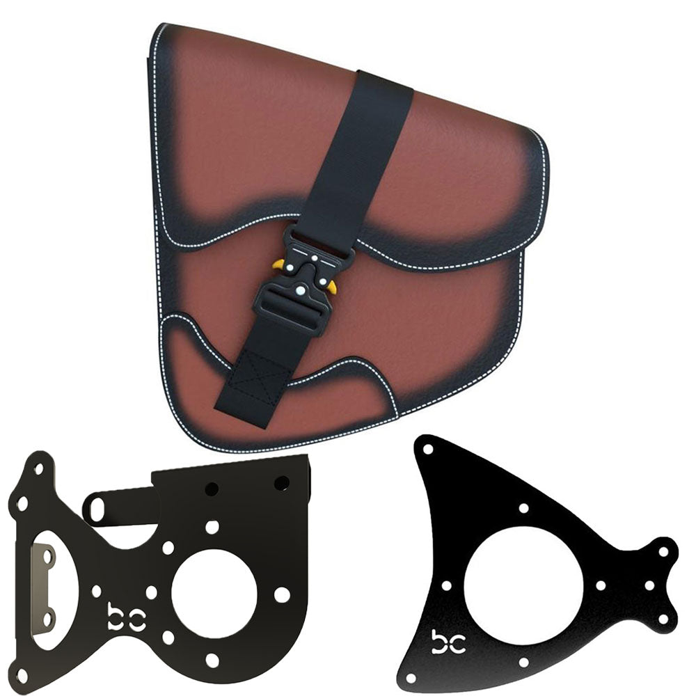 Honda Shadow vtx1300 SaddleBag Kit (ANTIQUE SaddleBag + Left Bike Bracket + SaddleBag Bracket)