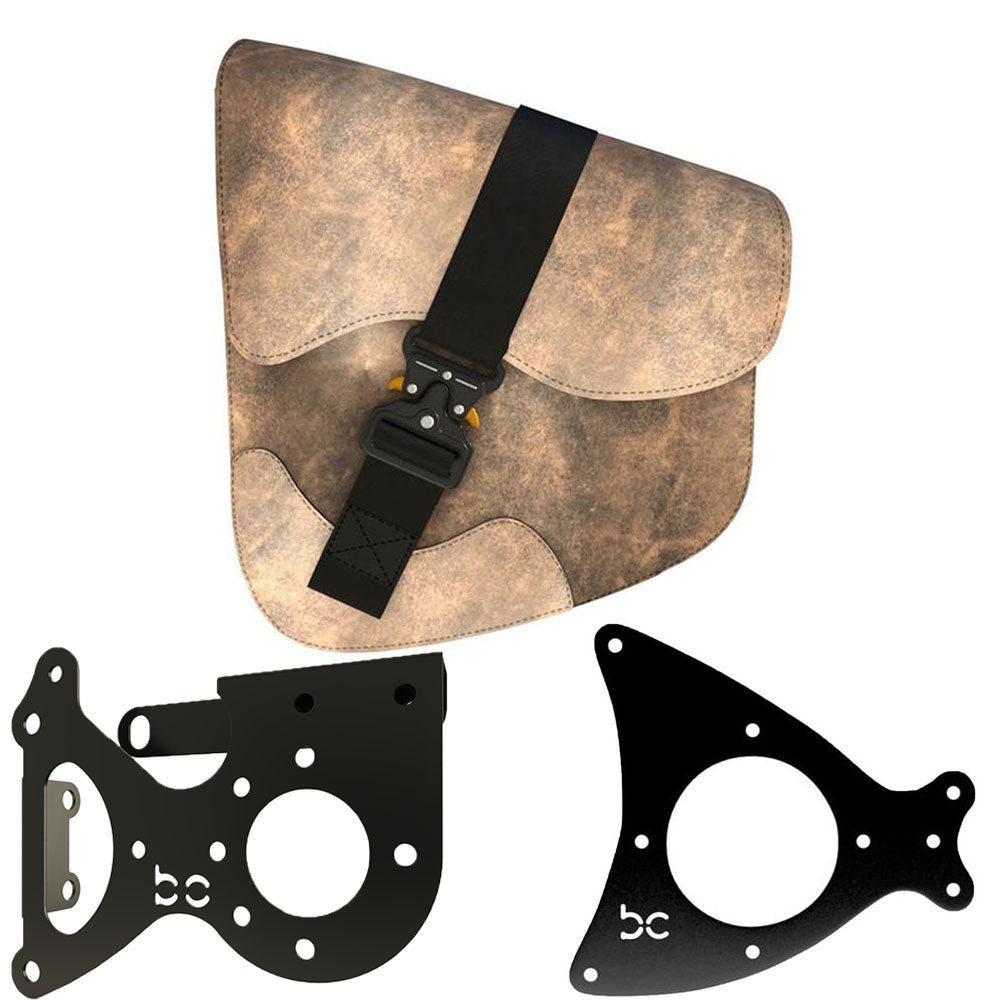 Honda Shadow vtx1300 SaddleBag Kit (RUSTICO SaddleBag + Left Bike Bracket + SaddleBag Bracket)