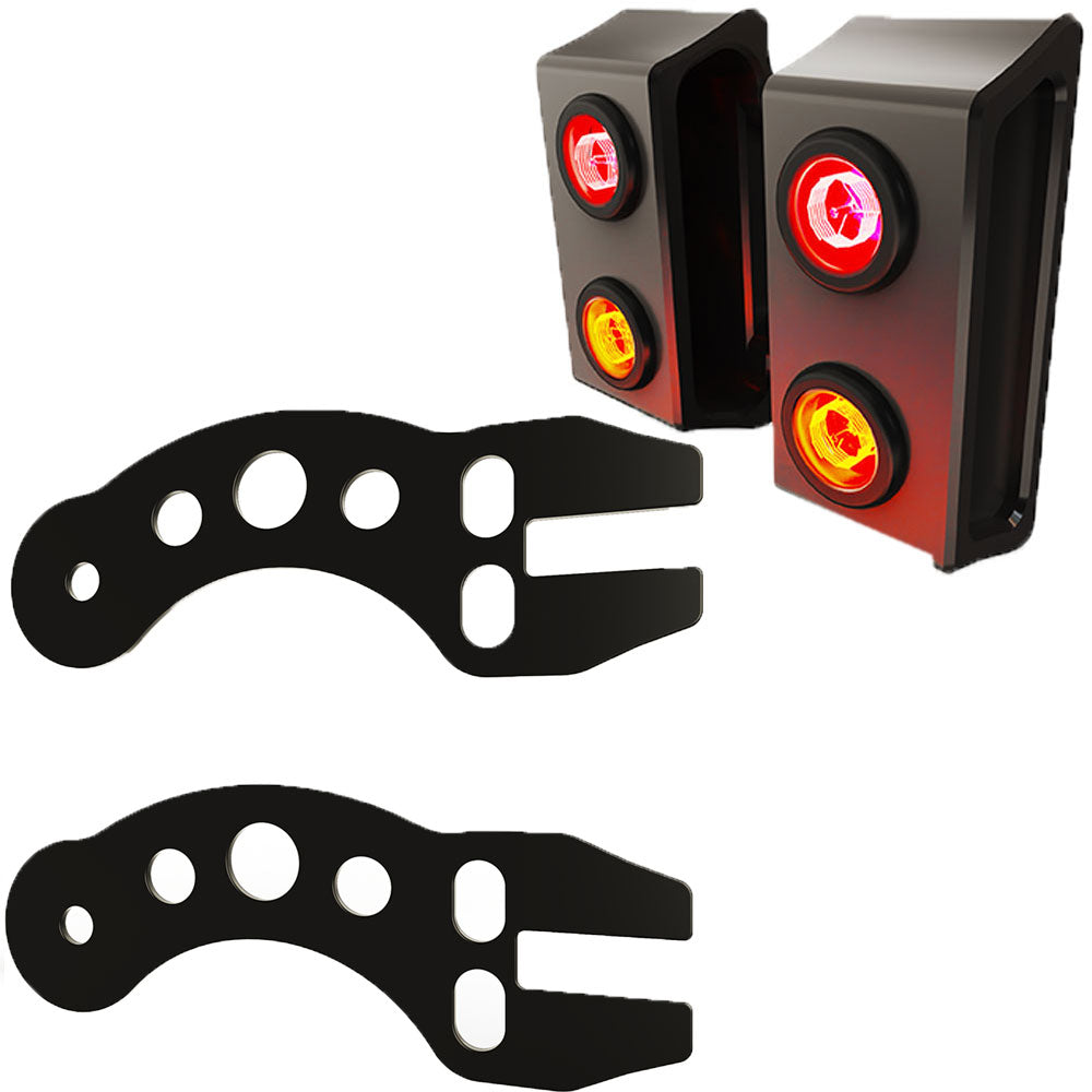 Honda VTX1300 Rear Turn Signal Brackets + (Double) BILLET Turn Signals LED (2PC)