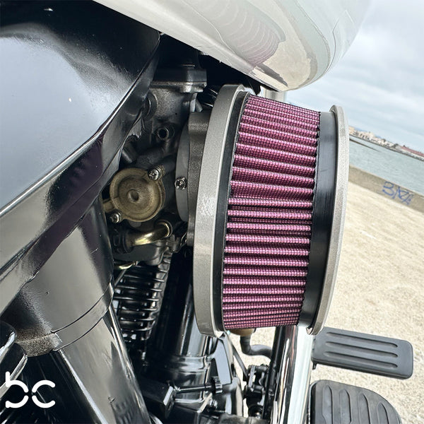 Yamaha Road Wild Star XV1600 to Harley Stage 2 Intake Air Cleaner (Adapter + Super Sucker (STAGE 2) Intake Air Filter )