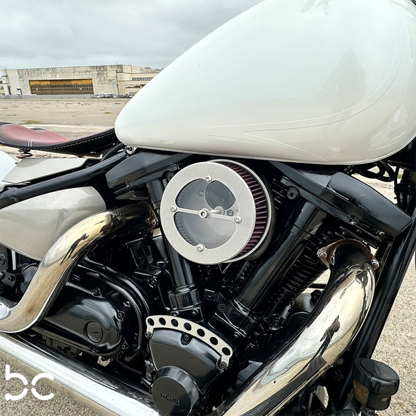 Yamaha Road Wild Star XV1600 to Harley Stage 2 Intake Air Cleaner (Adapter + Super Sucker (STAGE 2) Intake Air Filter )