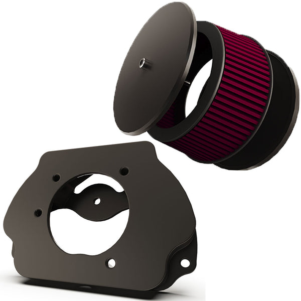 Yamaha V-Star Dragstar XVS950 to Honda to Harley Super Sucker Intake Air Cleaner  (Adapter + Super Sucker Intake Air Filter) (STAGE 1)