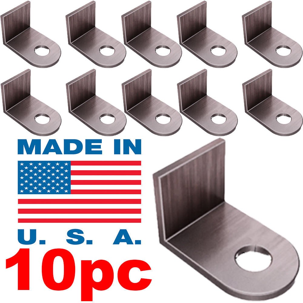 (10PCS)Weld On Steel Angle 90° Degree L Bracket (1” x 1.5” Tabs) (1” Wide) (1/8” thick)