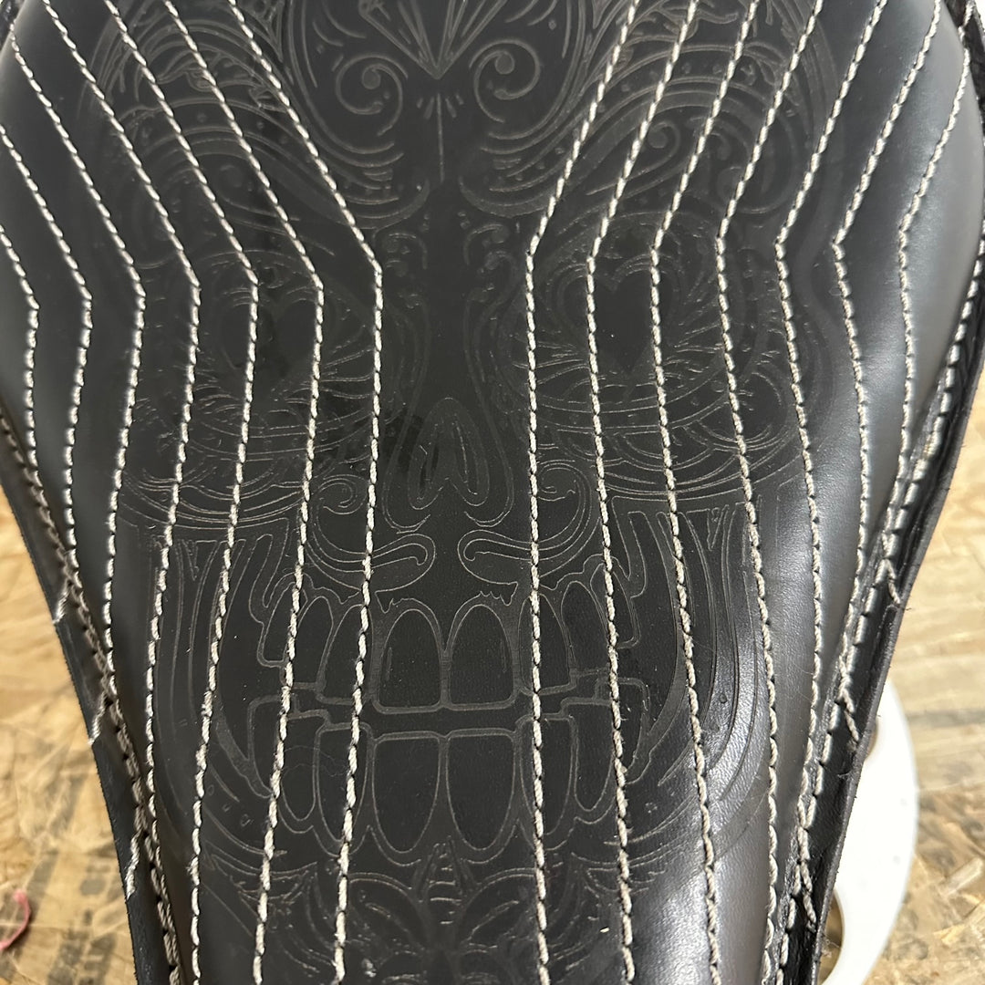 Liquidation -  Imperial Leather 13" LINES Solo Seat (GHOSTED SKULL)