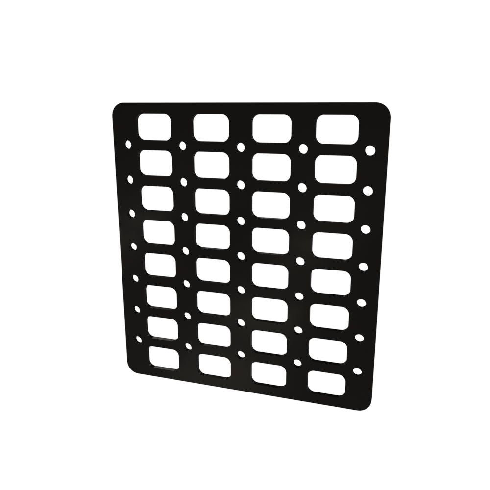 Multi-FIT Tactical Rigid MOLLE Panel (#4) 269mm x 294mm (POWDER COATED)