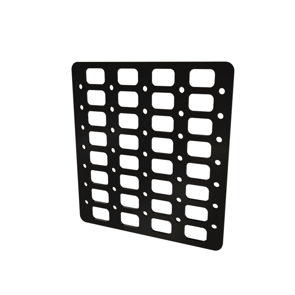 Multi-FIT Tactical Rigid MOLLE Panel (#4) 269mm x 294mm (POWDER COATED)