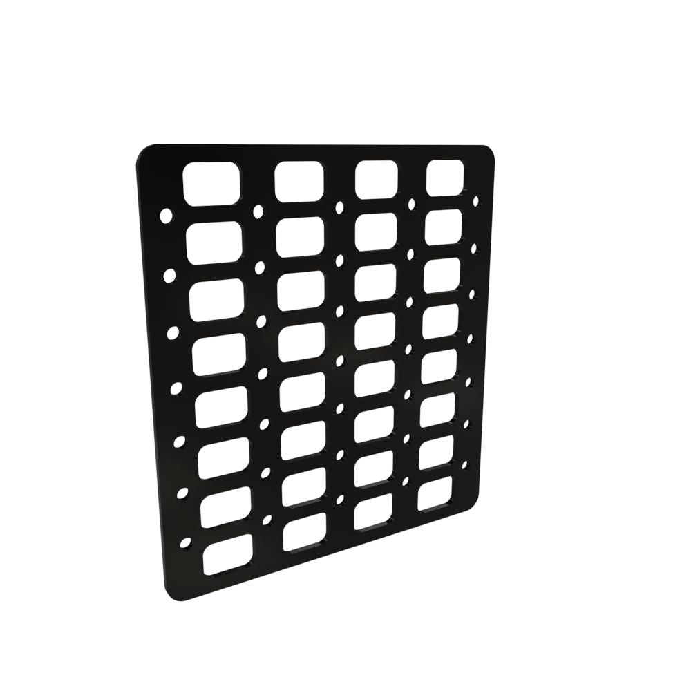 Multi-FIT Tactical Rigid MOLLE Panel (#4) 269mm x 294mm (POWDER COATED)