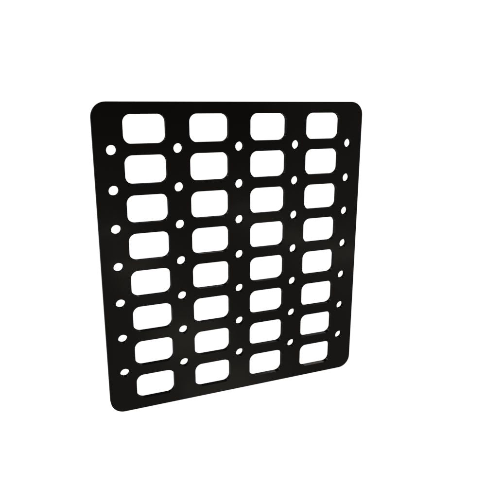 Multi-FIT Tactical Rigid MOLLE Panel (#4) 269mm x 294mm (POWDER COATED)