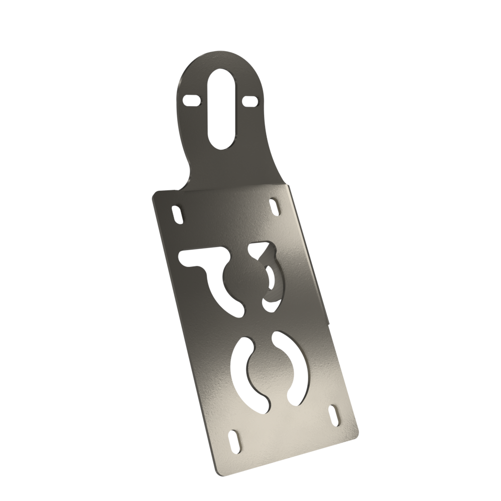 UNIVERSAL Vertical License plate bracket (Raw Steel)