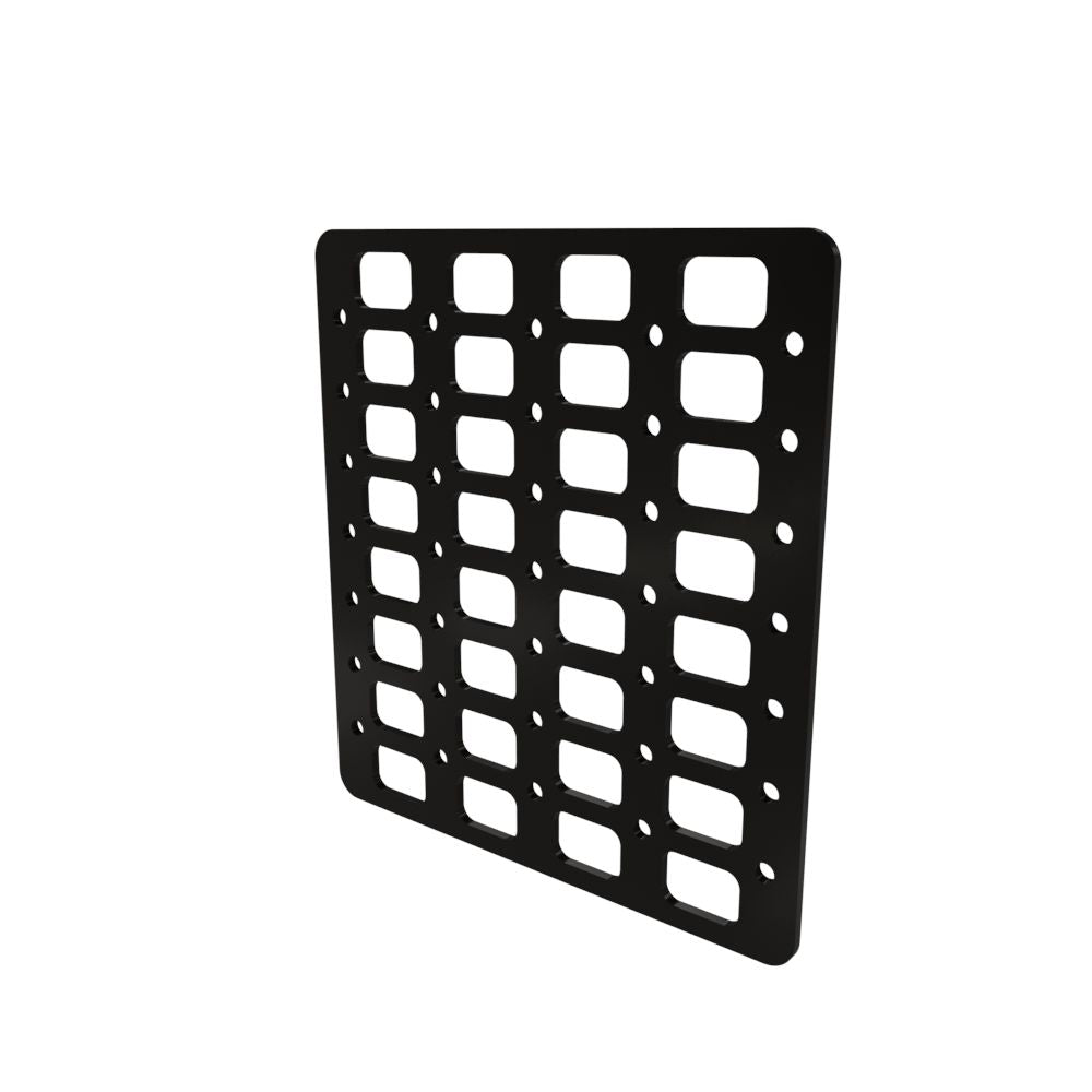 Multi-FIT Tactical Rigid MOLLE Panel (#4) 269mm x 294mm (POWDER COATED)