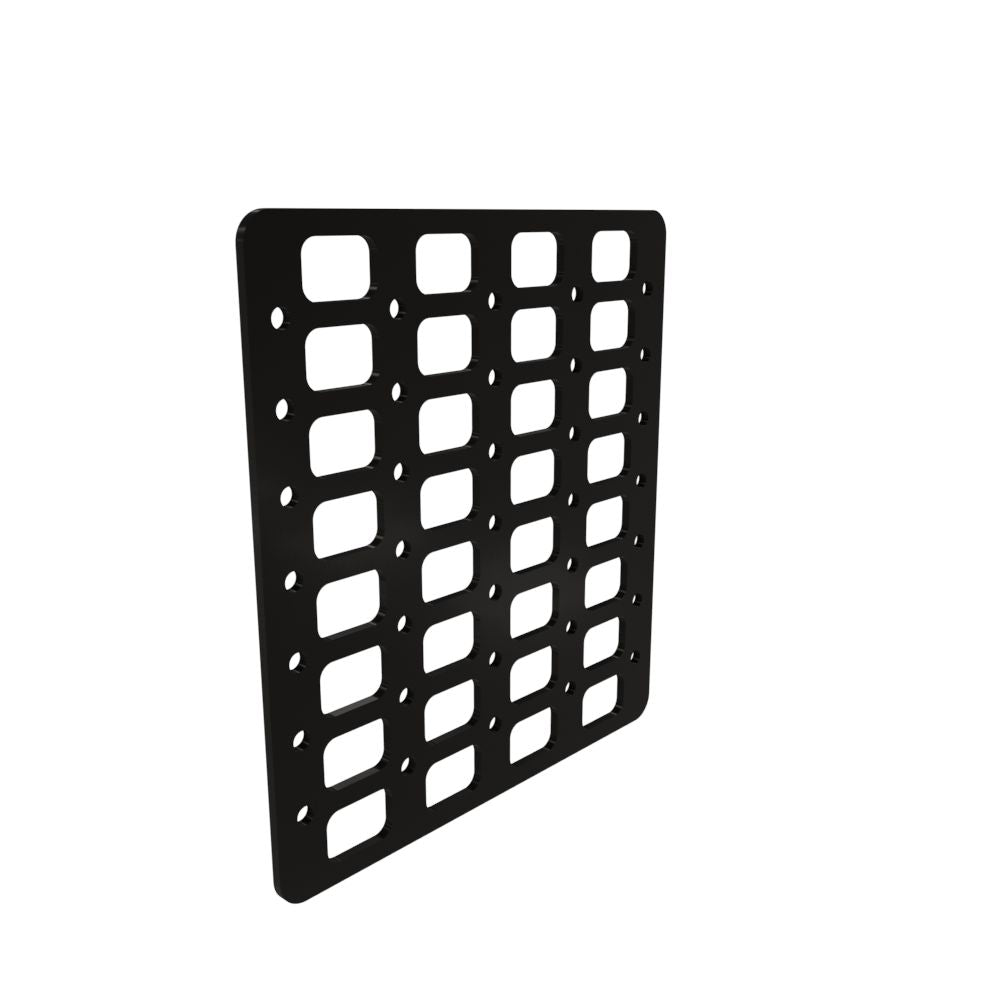 Multi-FIT Tactical Rigid MOLLE Panel (#4) 269mm x 294mm (POWDER COATED)