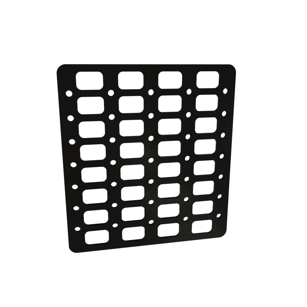 Multi-FIT Tactical Rigid MOLLE Panel (#4) 269mm x 294mm (POWDER COATED)