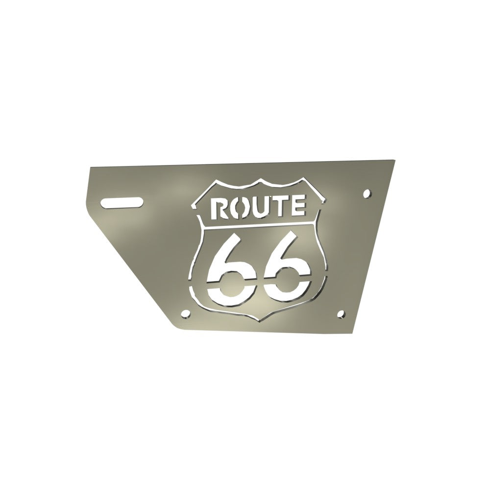 Honda Rebel CMX250 Right Side plate Route 66